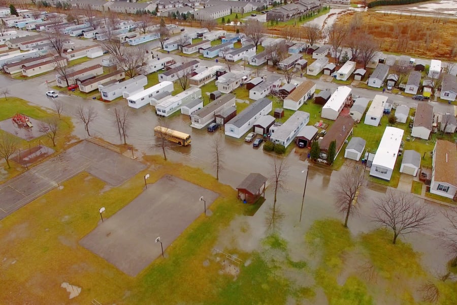 Flooded streets