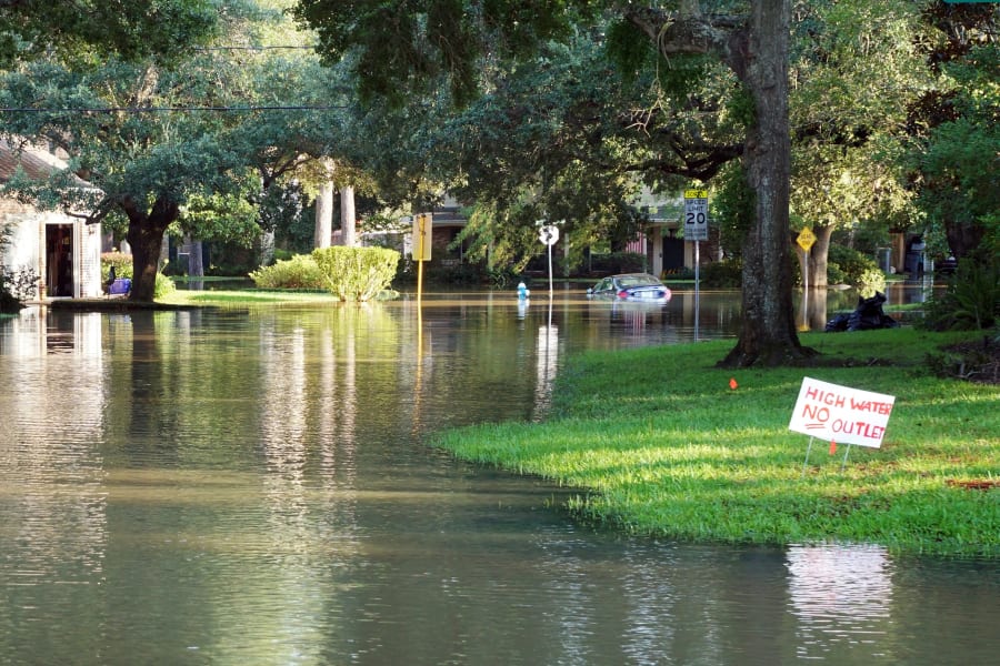 flooded streets after a hurricane