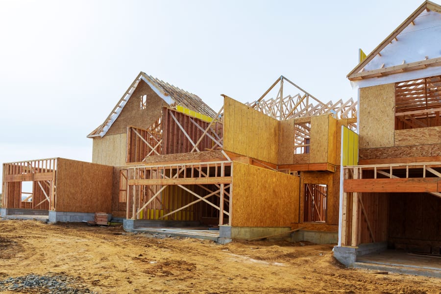 Homes being built