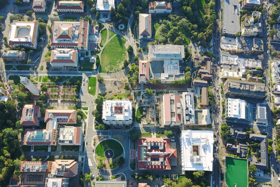 aerial view of UC Berkeley