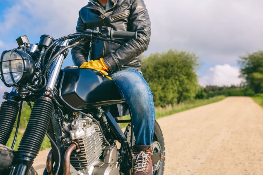 man on a motorcycle