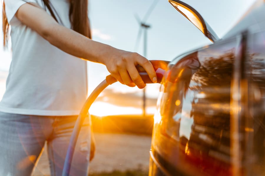 charging electric car