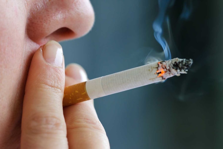 smoker with cigarette