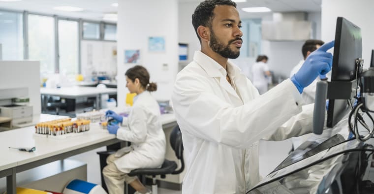 Doctor working in the lab