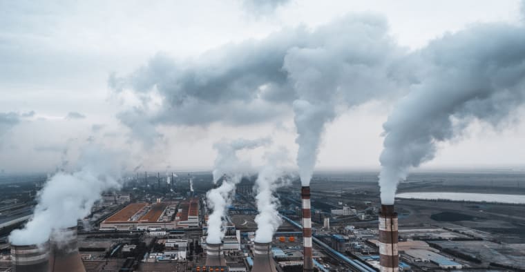 Drone image of power plant