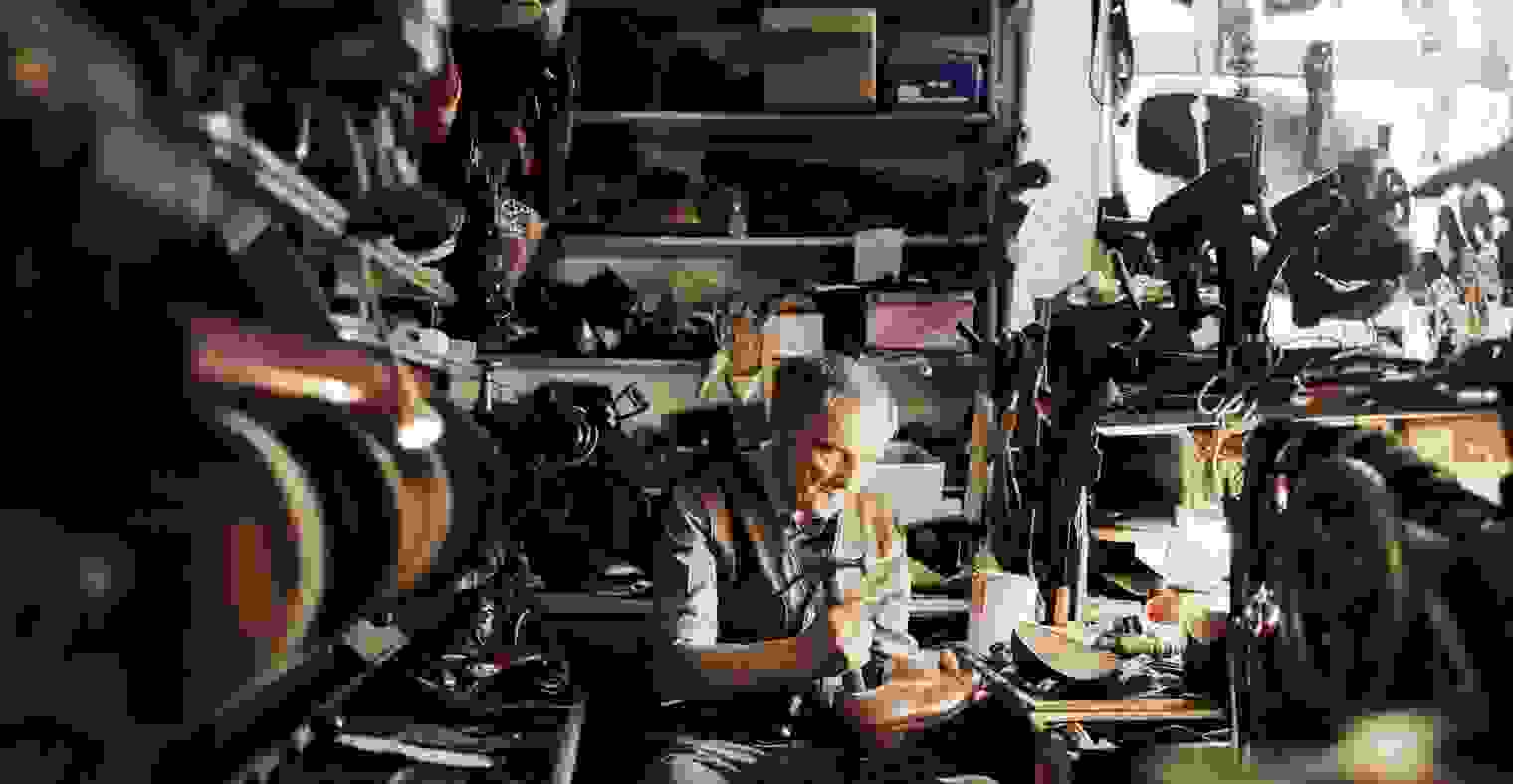 senior shoe repairman