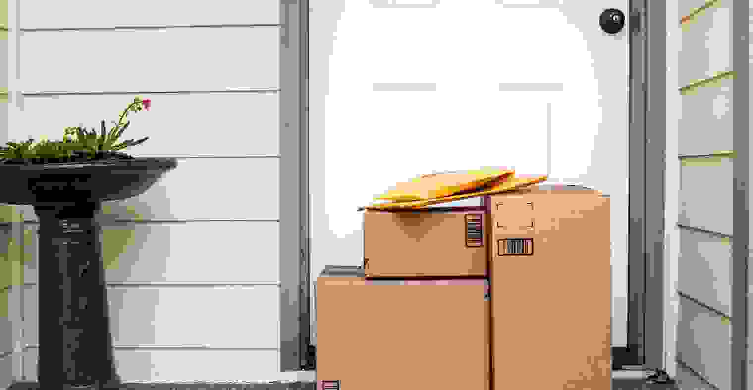 Packages by the front door