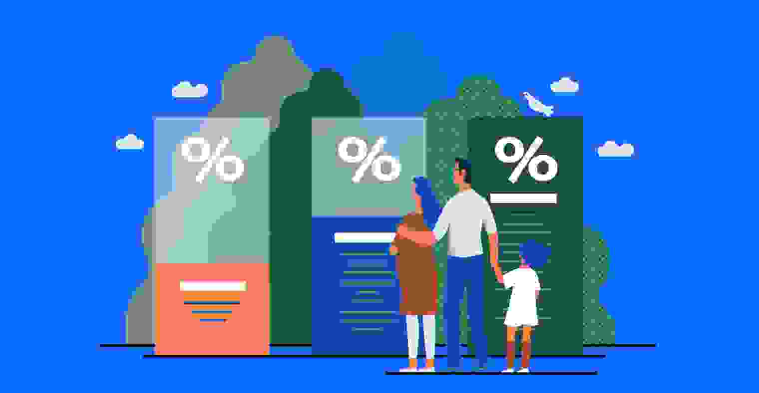 Family looking at its insurance costs.