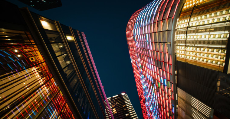 City lights at night