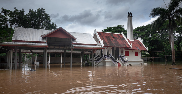 A flooded home