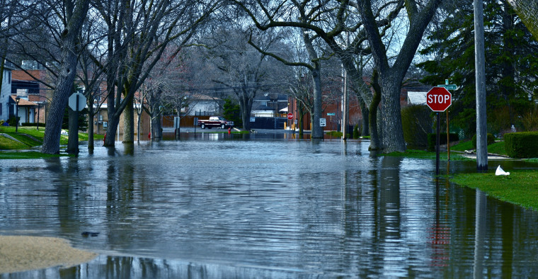 flooded street in Texas