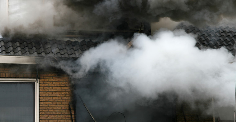 fire in residential area
