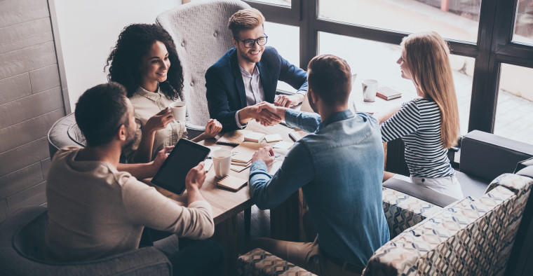 Young adults sharing a meal