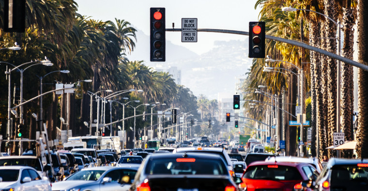 Roadway at rush hour