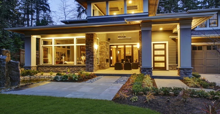 house porch at night