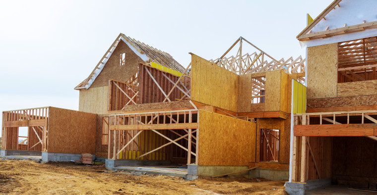 Homes being built