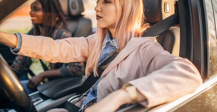 girlfriends driving together