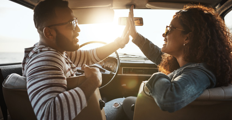 Couple in car