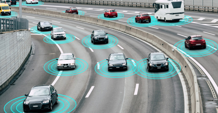 autonomous cars on highway
