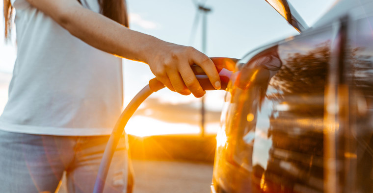 charging electric car