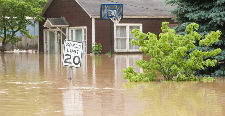 A flooded home in Indiana.