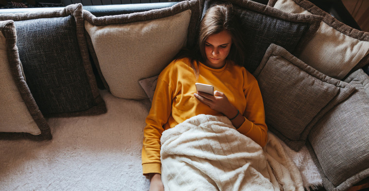 Endless scrolling on phone.