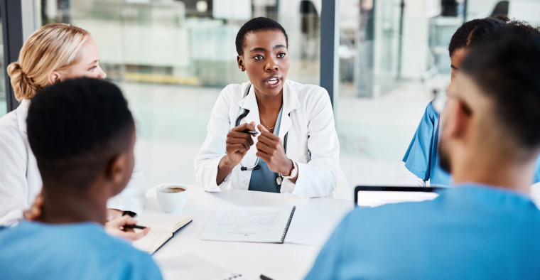 health care team in a meeting