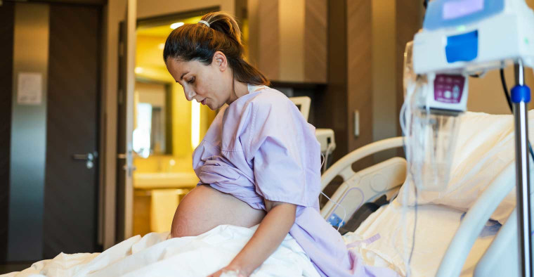 young pregnant woman ready for delivery