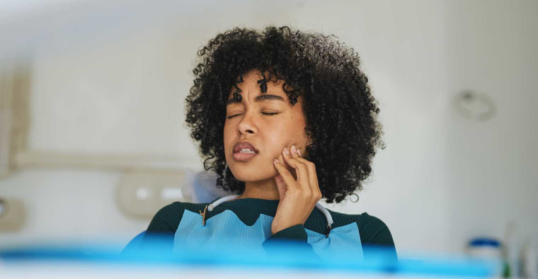 woman waiting for a root canal