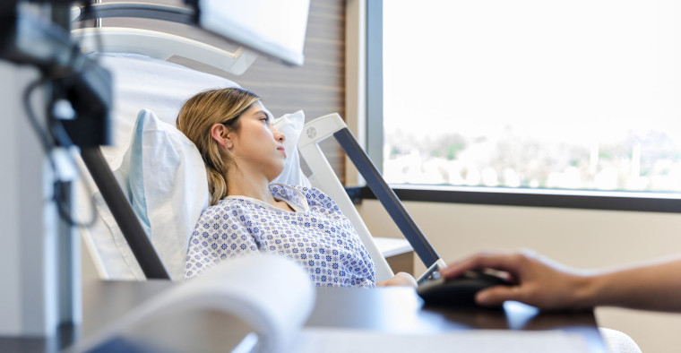 A patient in the hospital.