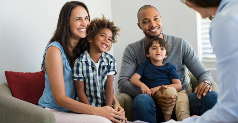 young family with two children