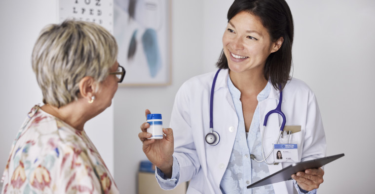 Doctor and patient discussing prescription