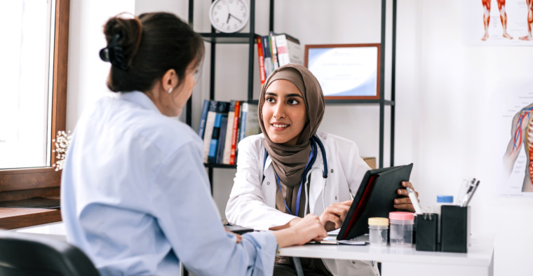Young woman at doctor's office