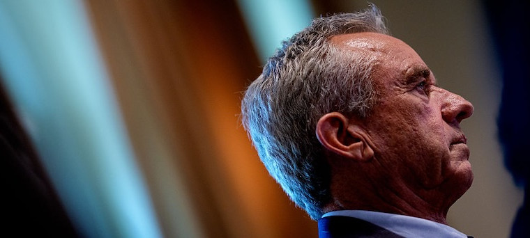 Health Secretary Robert F. Kennedy Jr. attends a Cabinet meeting at the White House on April 30, 2025, in Washington, D.C.