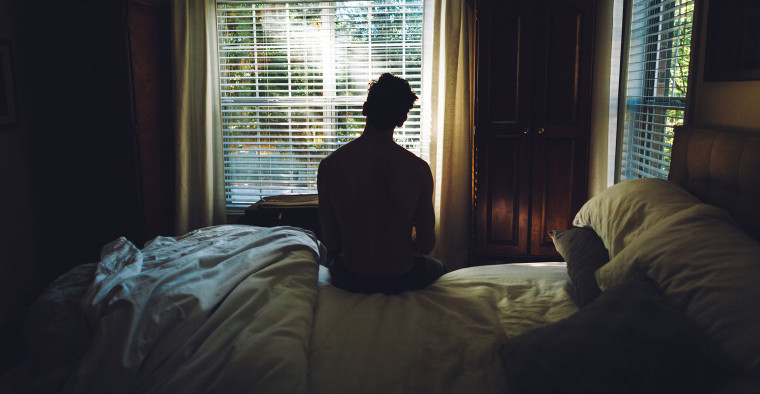 Person tired in the morning