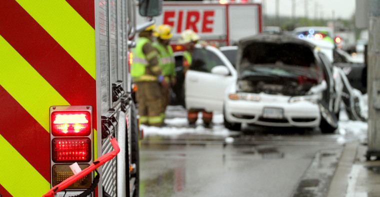 Winter car accident.