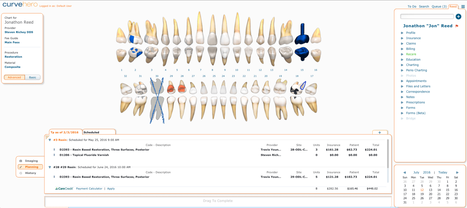 Curve Dental Treatment Plan