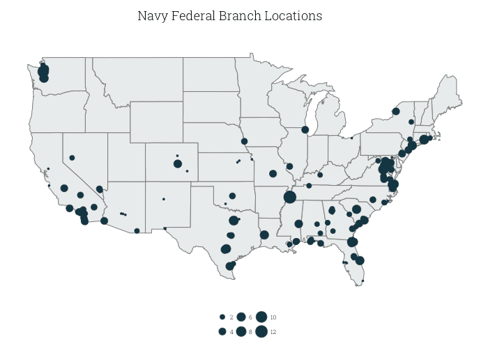 The Best Military Banks And Credit Unions Of 2019 Valuepenguin - us map of navy federal branch locations by county