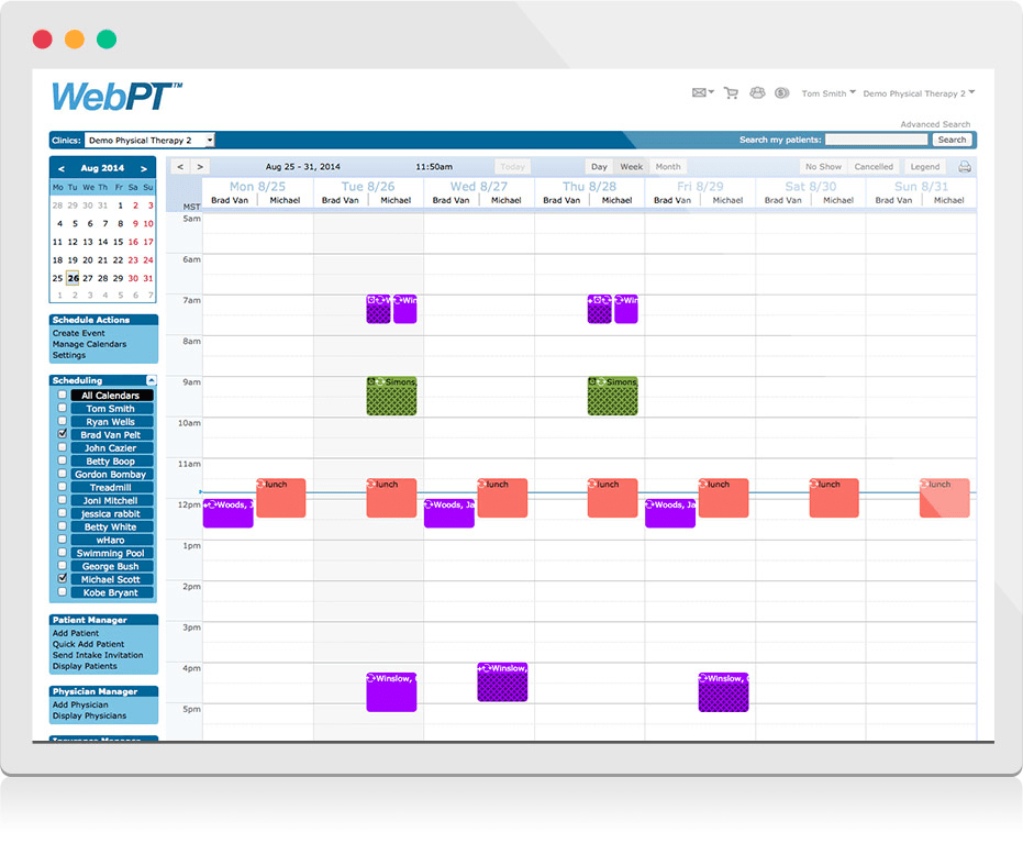 WebPT Integrated Scheduler
