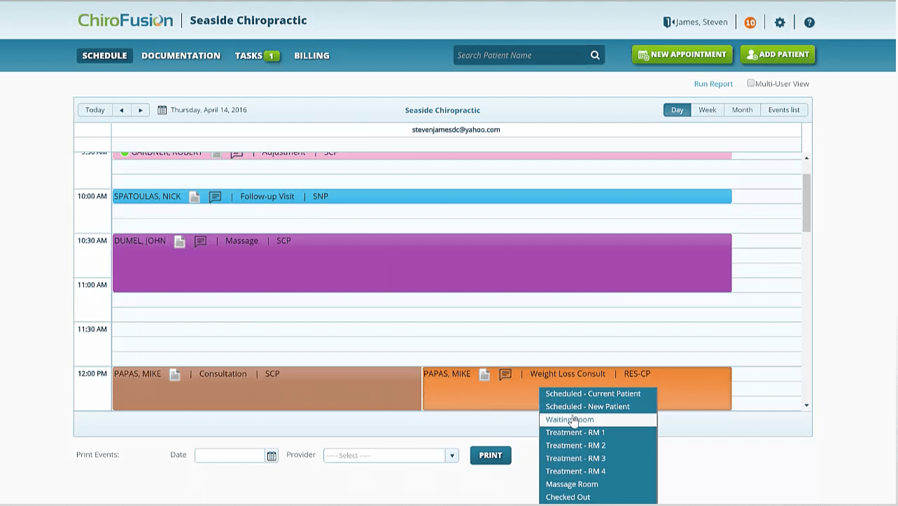 ChiroFusion Scheduler