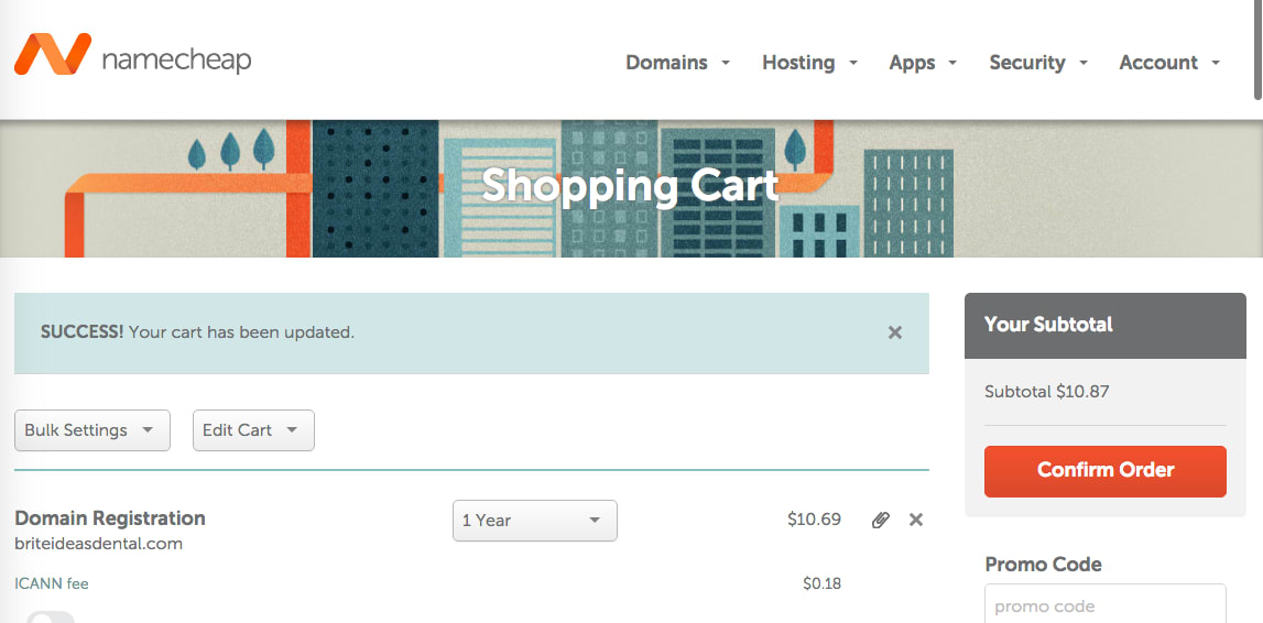 Namecheap domain shopping