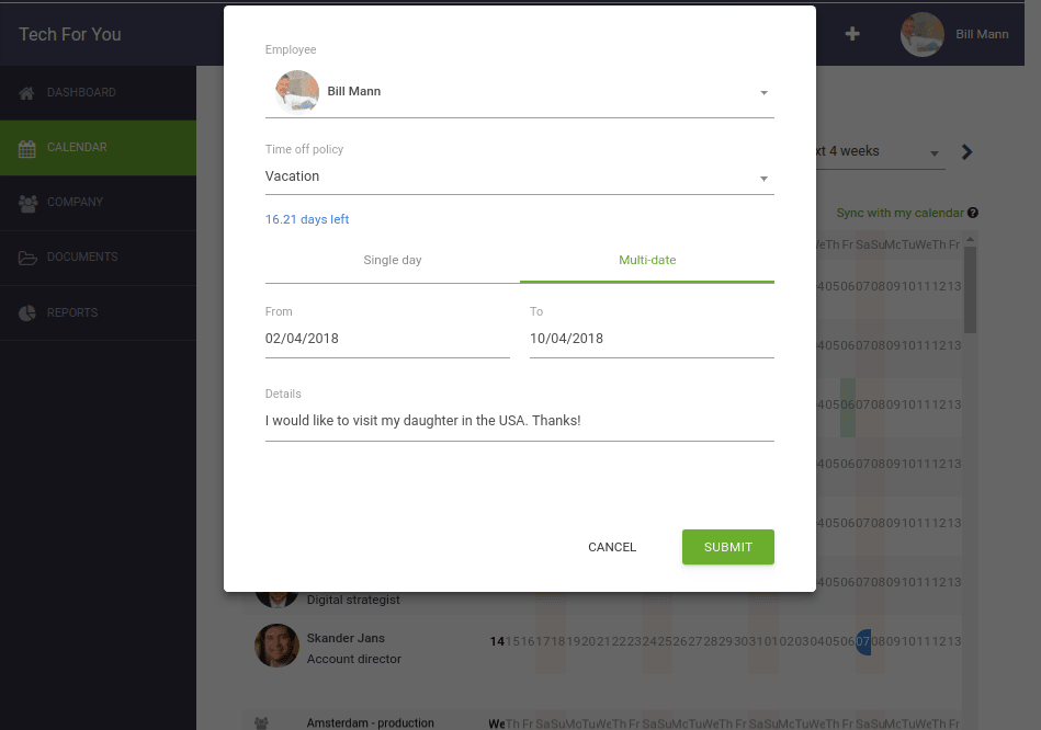 CakeHR Employee Self Service