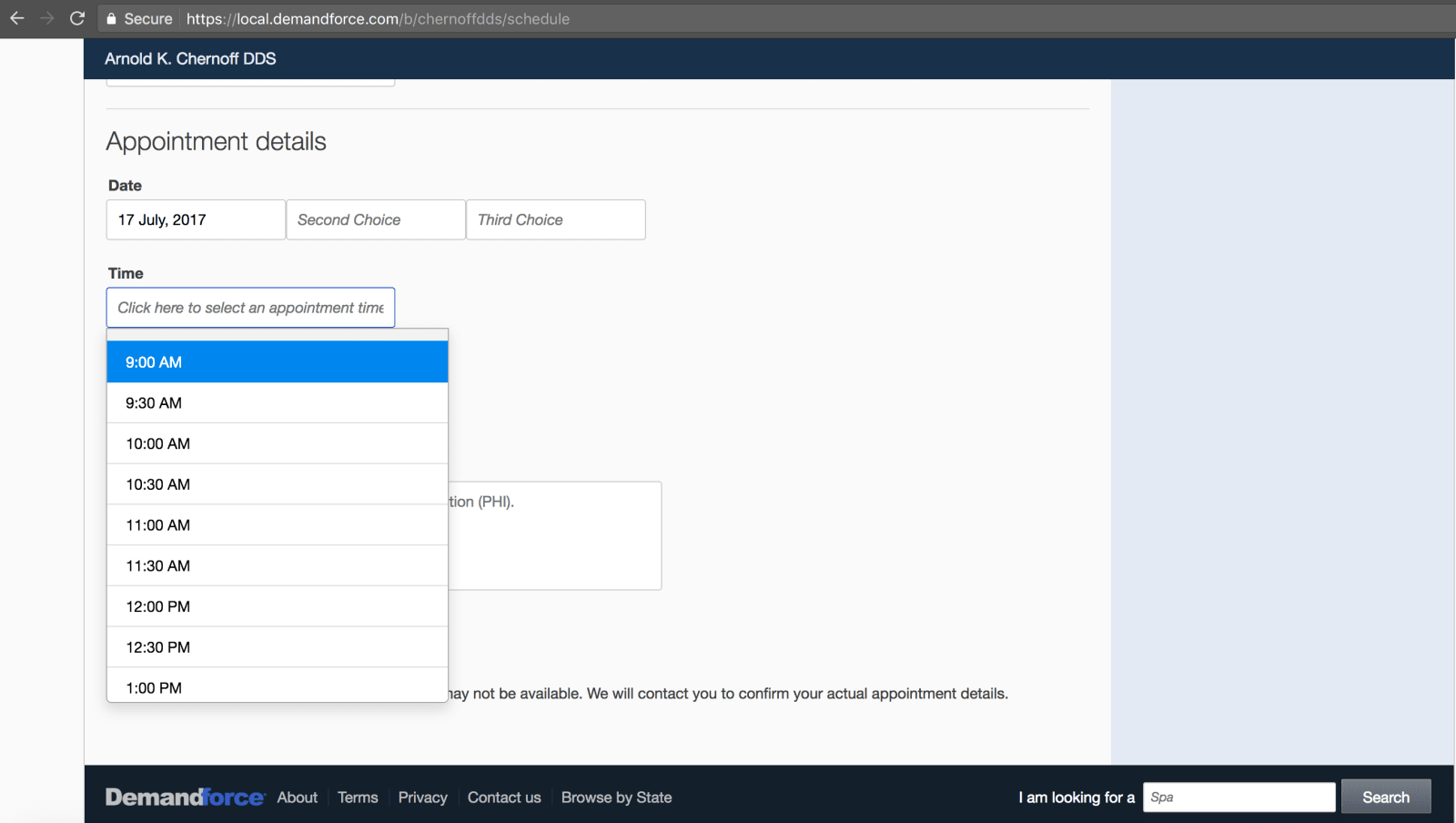 Demandforce Local Profile Example