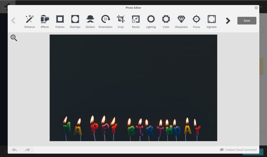 Edit an image directly in MailChimp's image editor