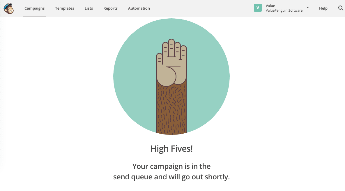 Schedule delivery for your MailChimp newsletter