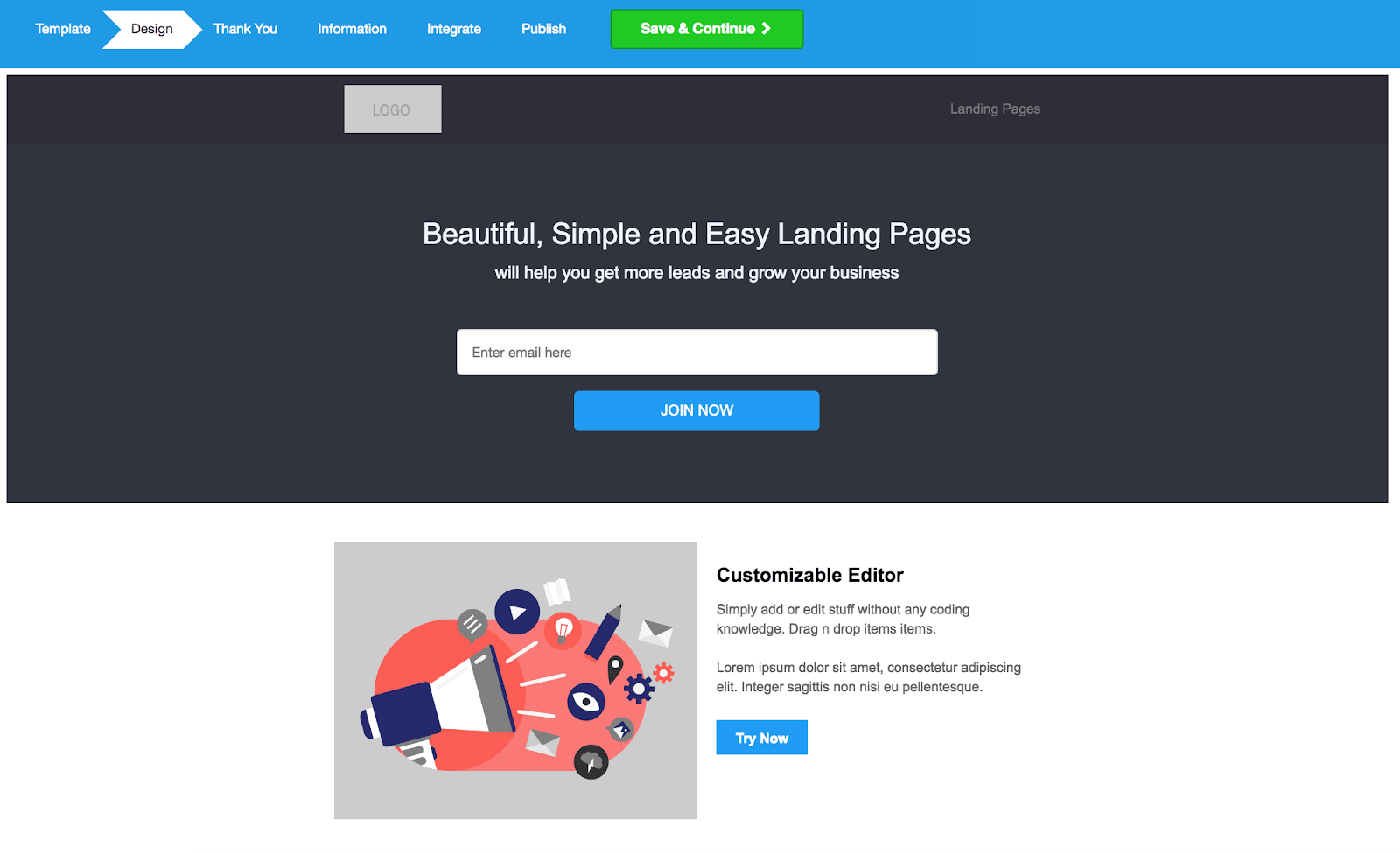 MailMunch Review Landing Page Builder