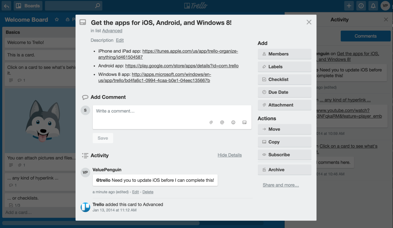 Trello collaboration
