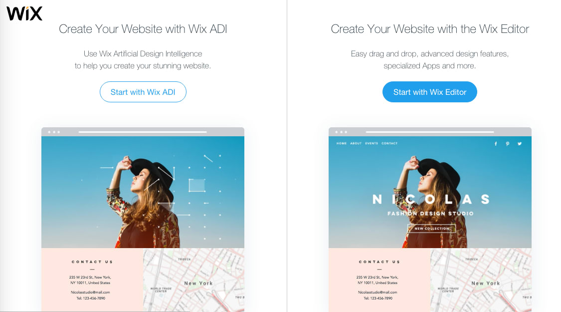 wix intro page