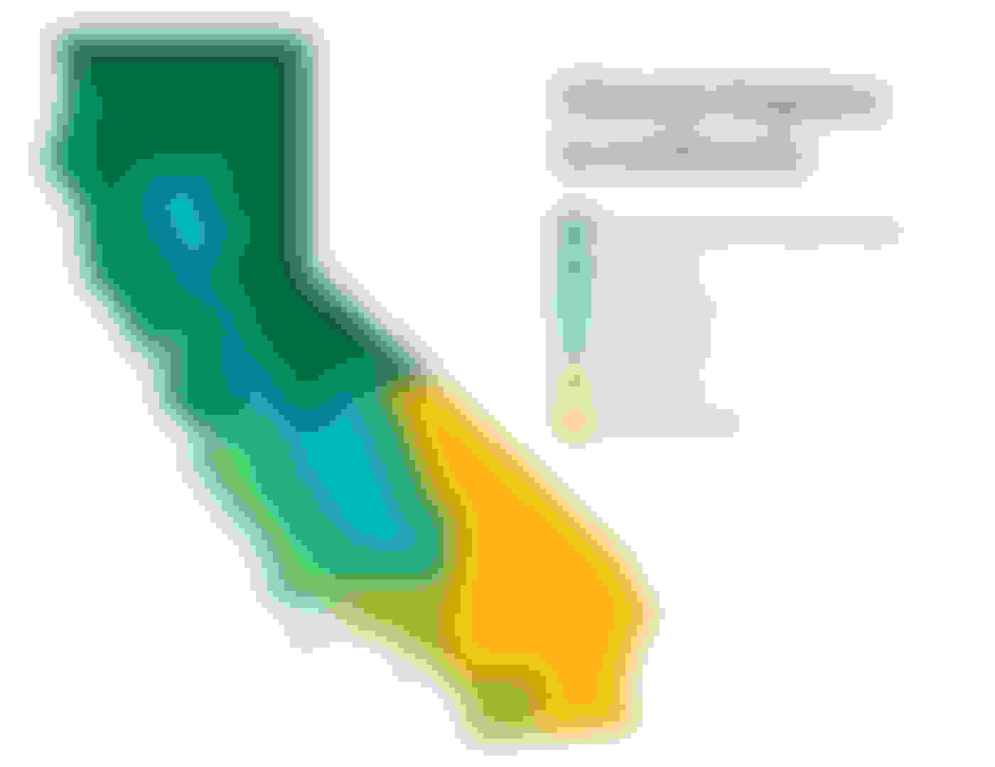 map of California's climate regions