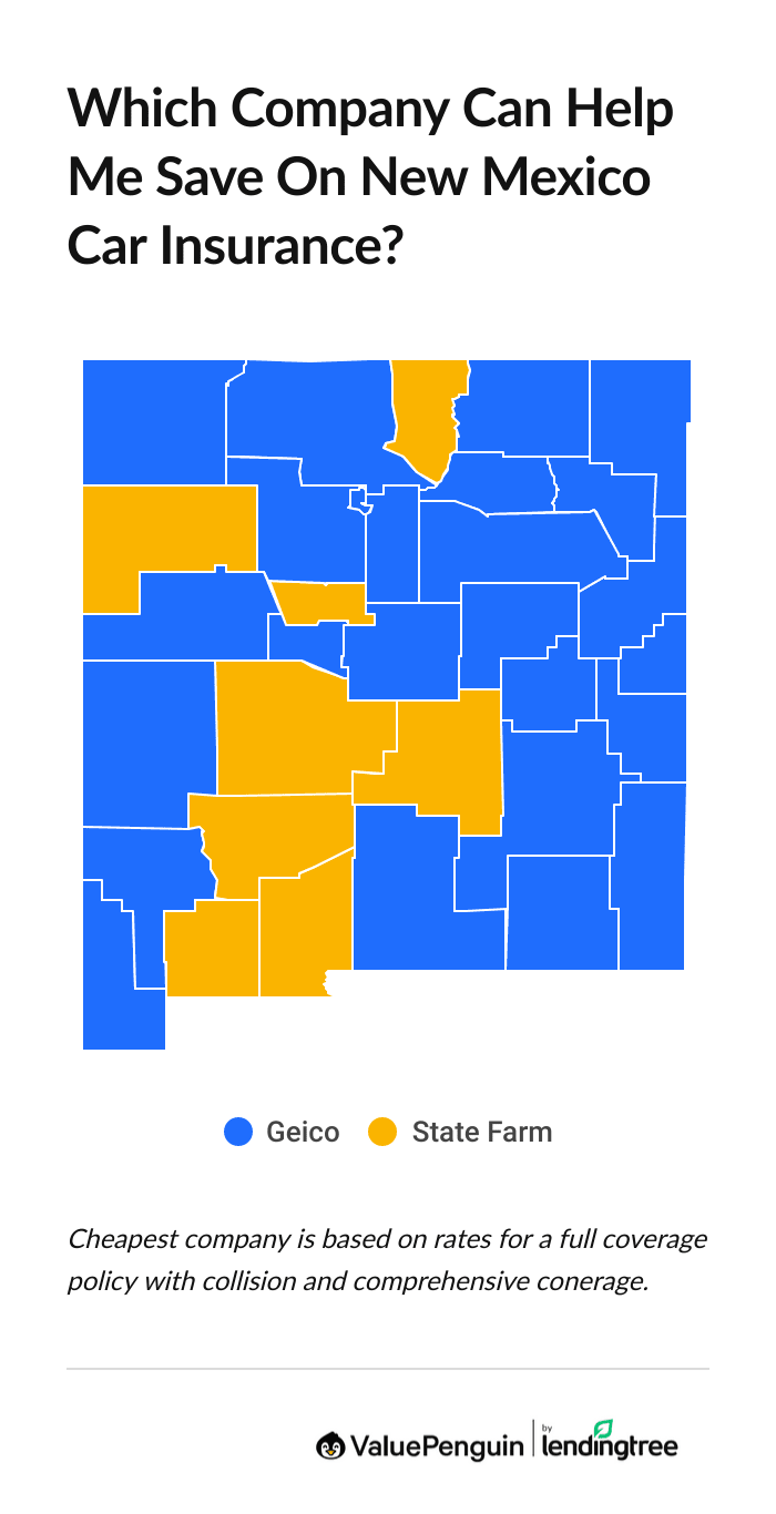 Cheapest car insurance in New Mexico by county